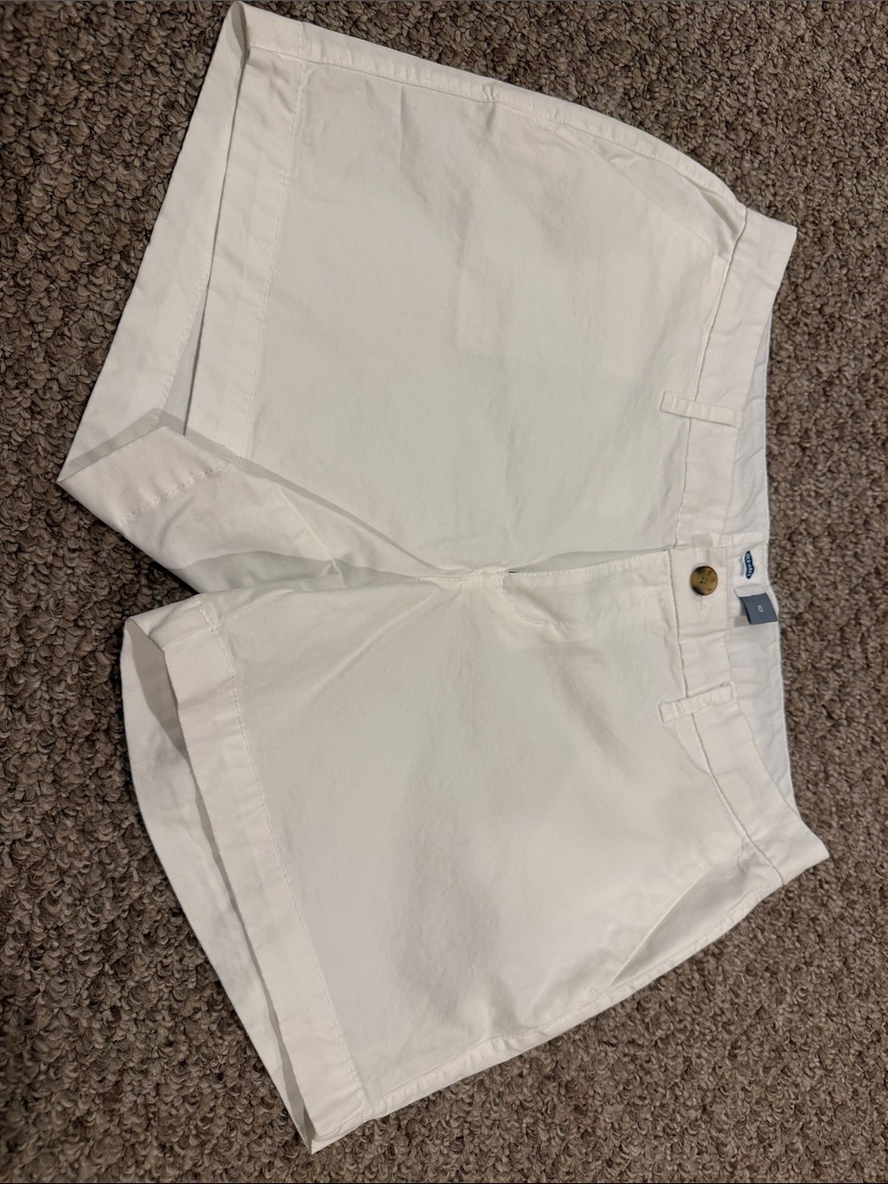 White Women's Casual Cotton Shorts - Undetermined Brand